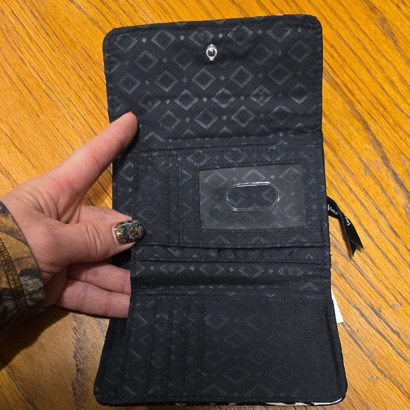 Vera Bradley Black and Blue Patterned Wallet - Picture 3 of 6